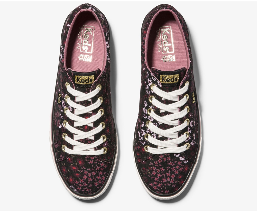 Keds Womens Sneakers Black - Jump Kick Floral - 036GKYIED